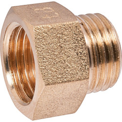 Raccord égal à visser - Laiton - Mâle / Femelle - Filetage mâle : 1"1/2 (40 x 49)
