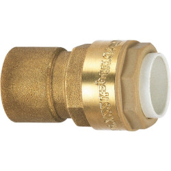 Raccord droit - Laiton - Femelle - Diamètre femelle : 12 mm - Filetage femelle : 3/8" (12 x 17)