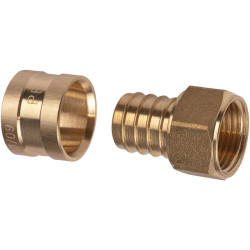 Raccord droit PER à glissement - Femelle - Fixe - Diamètre femelle : 12 mm - Filetage femelle : 1/2" (15 x 21)