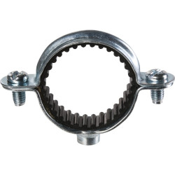 Collier de fixation tube - Isophonique - Fixation simple - 100Pc - 22mm - Couleur : Argent
