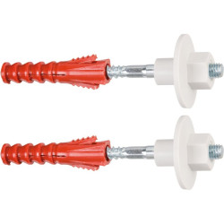 Fixation sanitaire - RAM - Sachet de 2 - Ecrou nylon - Goujon acier - Diamètre vis : 8 mm - 110mm - 60mm