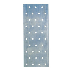 Platine galvanisée multi trous Alberts - Hauteur 60 mm - Largeur 200 mm