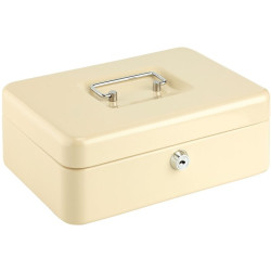 Coffret à monnaie métallique - 88mm - 200mm - 250mm - Couleur : Beige