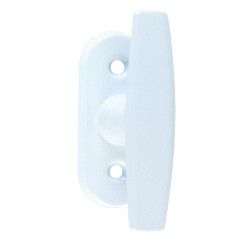 Bouton crémone aluminium -  DT 2000 - Coloris blanc - Carré 65 mm - Longueur 72 mm
