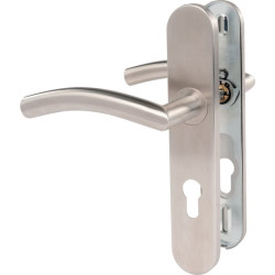 Ensemble de porte sur plaque - Exem - Inox brossé  - Fonction de la plaque : Clé I européen