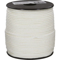 Drisse polyamide tressé blanc - 3mm - 250m - 160kg - 1Pc