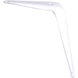 Equerre laquée blanche - Dimensions 100 x 125 mm - Matière : Acier - Vendus par 24