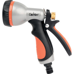 Pistolet d'arrosage à pomme tri matière - Skiléo - Capvert - 9 positions - Jet réglable : Oui