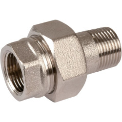 Raccord union droit à visser - Laiton - Mâle / Femelle - 94 - Filetage mâle : 1" (26 x 34)