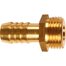 Raccord PE strié mâle laiton - M 1/2" - Tube Ø 12 mm - Codital - Filetage mâle : 1/2" (15 x 21) - Vendus par 10