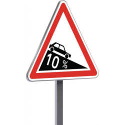 A16 500 C2 descente dangereuse (spécifier le %)