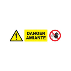 ACCES FORMELLEMENT INTERDIT/DANGER AMIANTE 330x75mm
