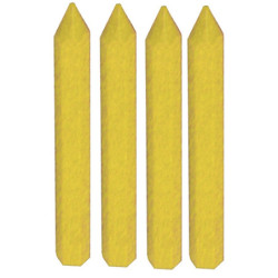 BLISTER DE 4 CRAIES JAUNES HEXAGONALES L.120MM