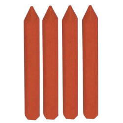BLISTER DE 4 CRAIES ROUGES HEXAGONALES L.120MM