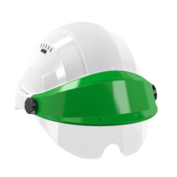 CASQUE "ORIZON" BLANC VISIERE VERTE AVEC LUNETTE