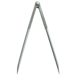 COMPAS A CHARNIERE A POINTES 500MM ACIER POLI