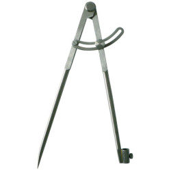 COMPAS A CHARNIERE PORTE-CRAYON 1/4 CERCLE 190MM POLI