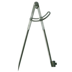 COMPAS A CHARNIERE PORTE-CRAYON 1/4 CERCLE 250MM POLI