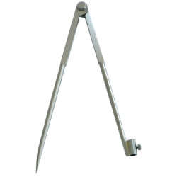 COMPAS A CHARNIERE PORTE-CRAYON 160MM ACIER POLI