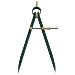 COMPAS A RESSORT A POINTES 150MM ACIER BRUNI