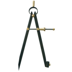 COMPAS A RESSORT PORTE-CRAYON 100MM ACIER BRUNI