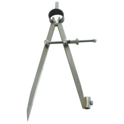 COMPAS A RESSORT PORTE-CRAYON 100MM ACIER POLI