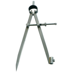 COMPAS A RESSORT PORTE-CRAYON 300MM ACIER POLI