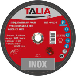 DISQUE ABRASIF POUR INOX 230MM