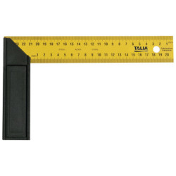 EQUERRE DROITE ET D'ONGLET LAME ACIER TALON PLAST 250MM