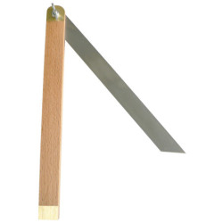 FAUSSE EQUERRE TALON BOIS 30CM 2 GARNITURES LAITON