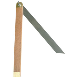 FAUSSE EQUERRE TALON BOIS 40CM 2 GARNITURES LAITON