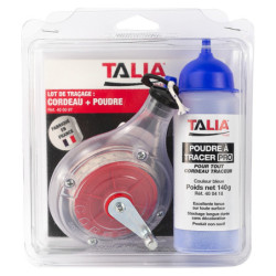 LOT TRACAGE CORDEAU + POUDRE A TRACER BLEUE 140G