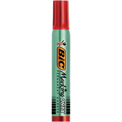 MARQUEUR PERMANENT ROUGE CORPS METAL GRAND MODELE