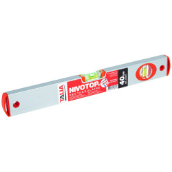 NIVEAU "NIVOTOP" ALUMINIUM RECTANGULAIRE 2 FIOLES 40CM