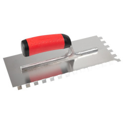 PLATOIR A COLLE INOX 28X12 MONTURE ALU DENTS 10X10 /45°