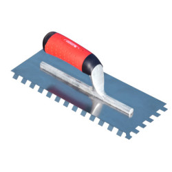 PLATOIR A COLLE INOX 28X12 MONTURE ALU DENTS 8X8MM /45°