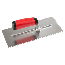 PLATOIR A COLLE INOX 28X12 MONTURE ALU DENTS ISOCELES