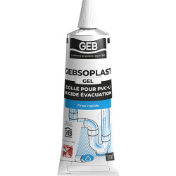 Colle pour raccords PVC rigide Gebsoplast - Gel - Vendue en pot - 125ml - Teinte : Incolore / Transparent