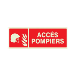 ACCES POMPIERS LUMINESCENT 330x75mm