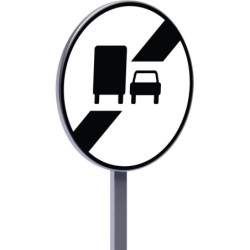 B34a 450 C1 fin d'interdiction de dépasser notifiée par le panneaux B3a