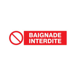 BAIGNADE INTERDITE 330x200mm
