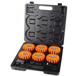 BALISES LED (VALISE 6 PCS) RECHARGEABLES + MAGNETIQUES