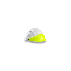 CASQUE "ORIZON" BLANC VISIERE FLUO JAUNE