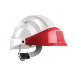 CASQUE "ORIZON" BLANC VISIERE ROUGE