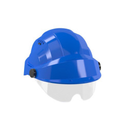 CASQUE "ORIZON" BLEU VISIERE BLEUE AVEC LUNETTE