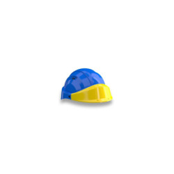 CASQUE "ORIZON" BLEU VISIERE JAUNE