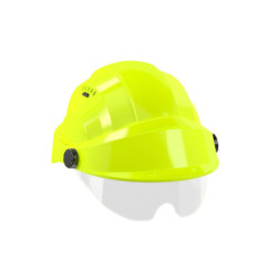 CASQUE "ORIZON" FLUO JAUNE VISIERE FLUO JAUNE + LUNETTE