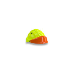 CASQUE "ORIZON" FLUO JAUNE VISIERE ORANGE