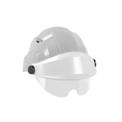 CASQUE "ORIZON" GRIS VISIERE BLANCHE AVEC LUNETTE