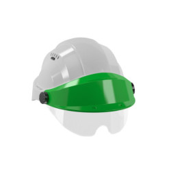CASQUE "ORIZON" GRIS VISIERE VERTE AVEC LUNETTE